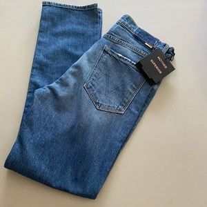 Mother Superior High Waist Rider Skimp Jeans Cowboys Don't Cry Medium Blue 30 31